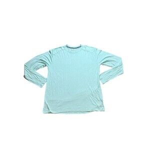 Free Fly Long Sleeve Shirt Blue Mens Size XL Lightweight Viscose Bamboo Soft